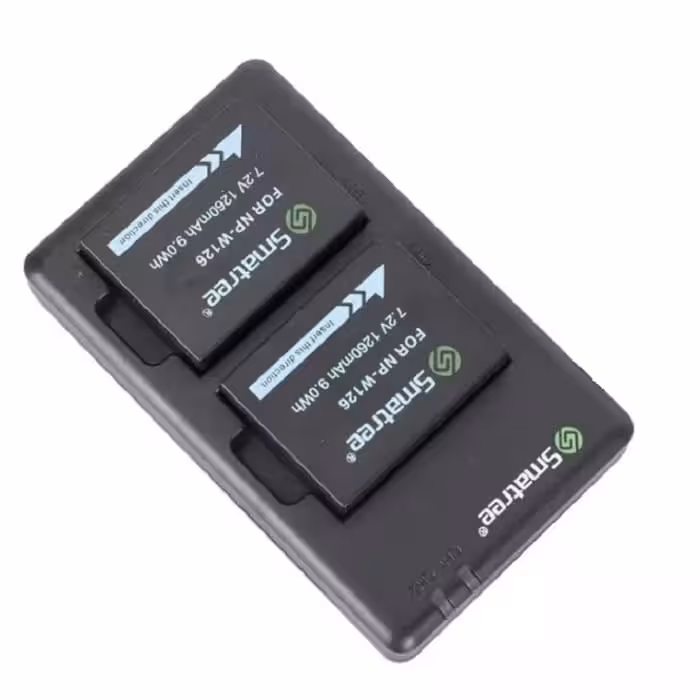 کیت شارژر دوقلو USB و باتری دوربین فوجی فیلم اسماتری مدل NPW126