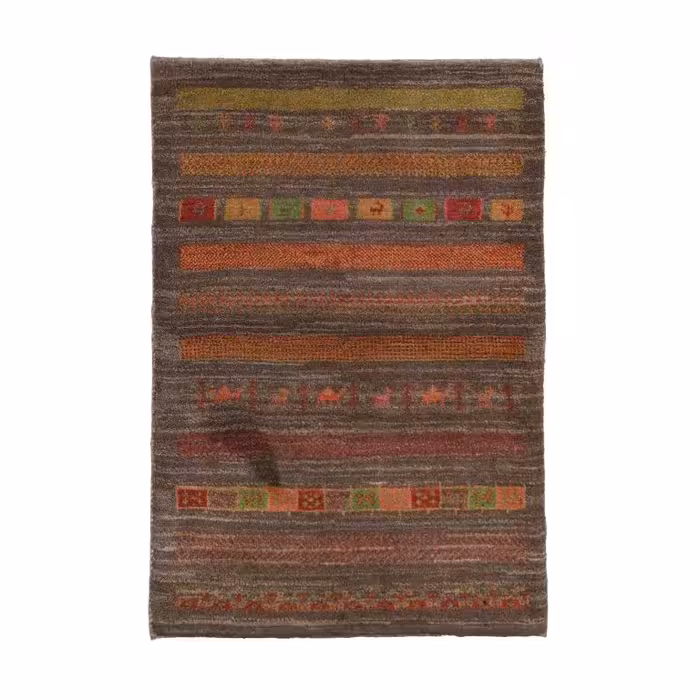 گبه دستبافت یک متری طرح قشقایی کد 4030513