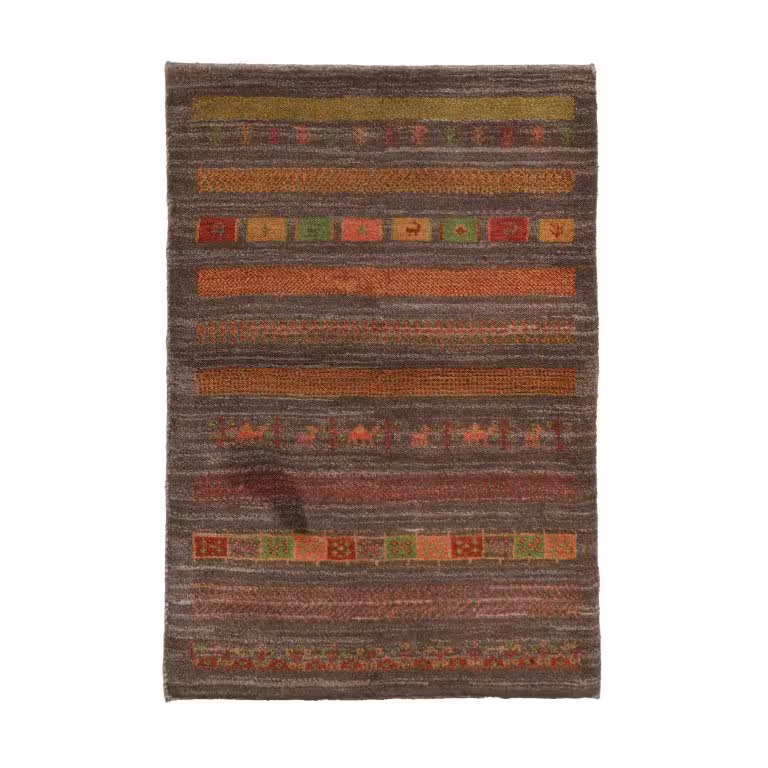 گبه دستبافت یک متری طرح قشقایی کد 4030513