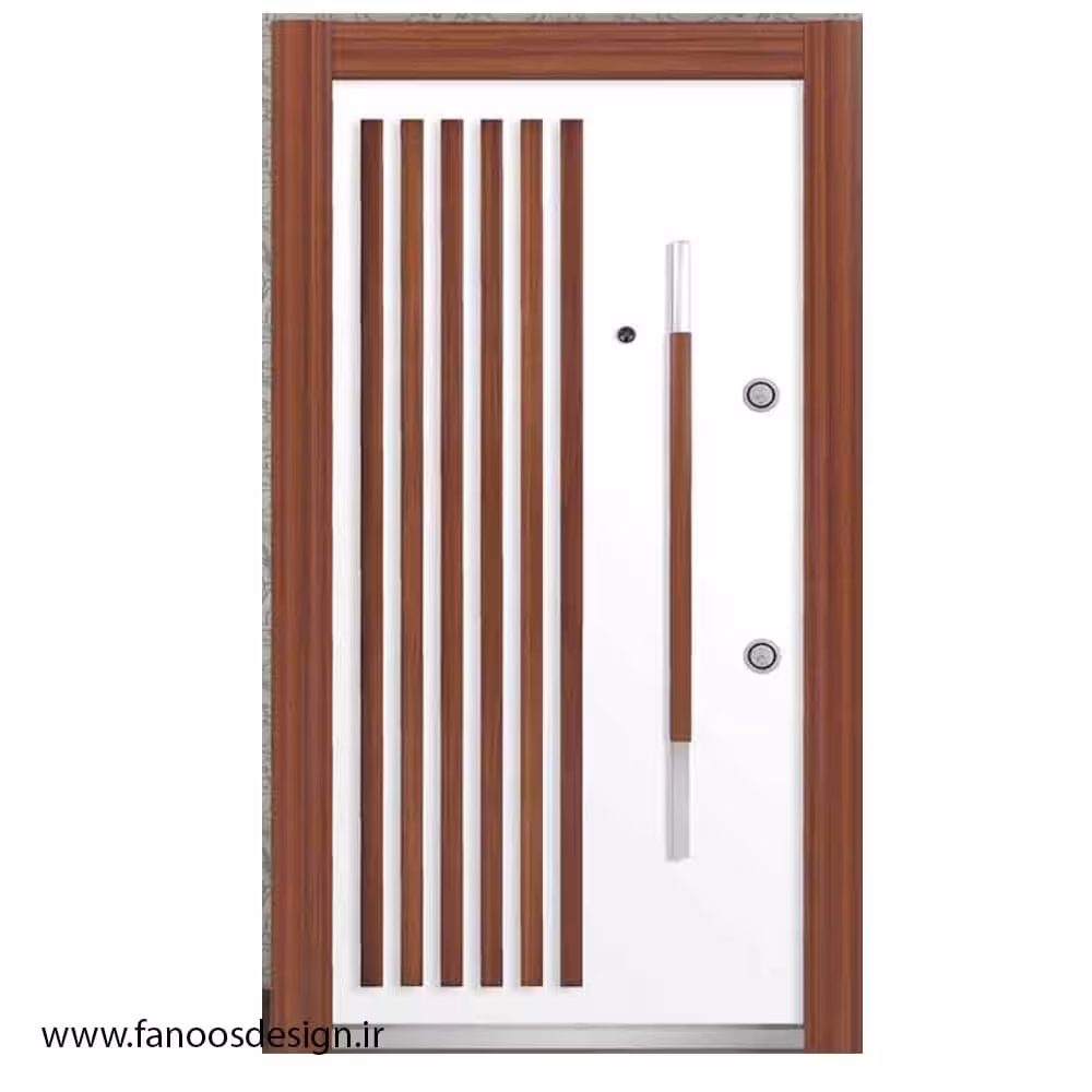 درب ضد سرقت سفید لوکس ایرانی روکش لامینوکس کد 1356