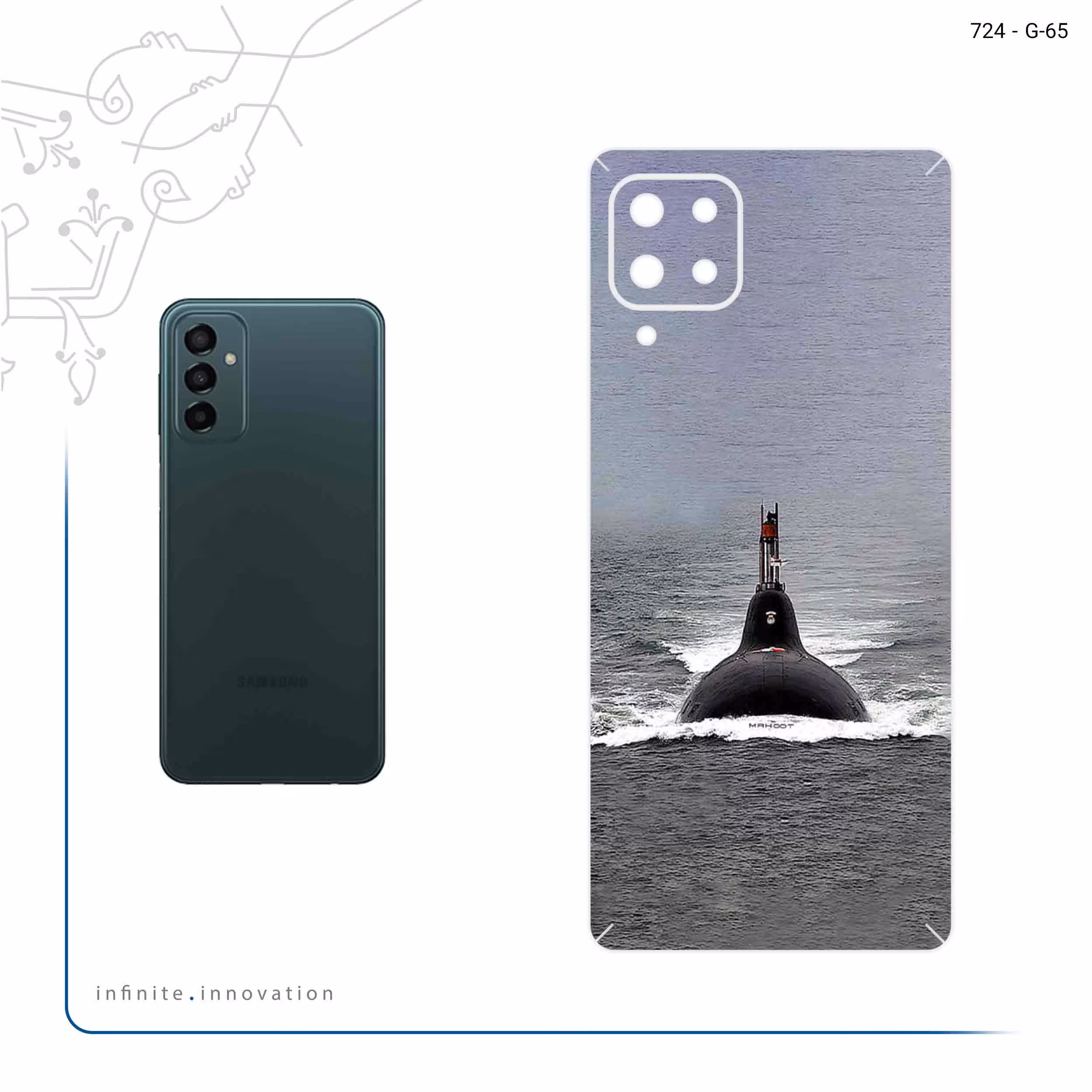 برچسب پوششی ماهوت مدل Submarine مناسب برای گوشی موبایل سامسونگ Galaxy M62