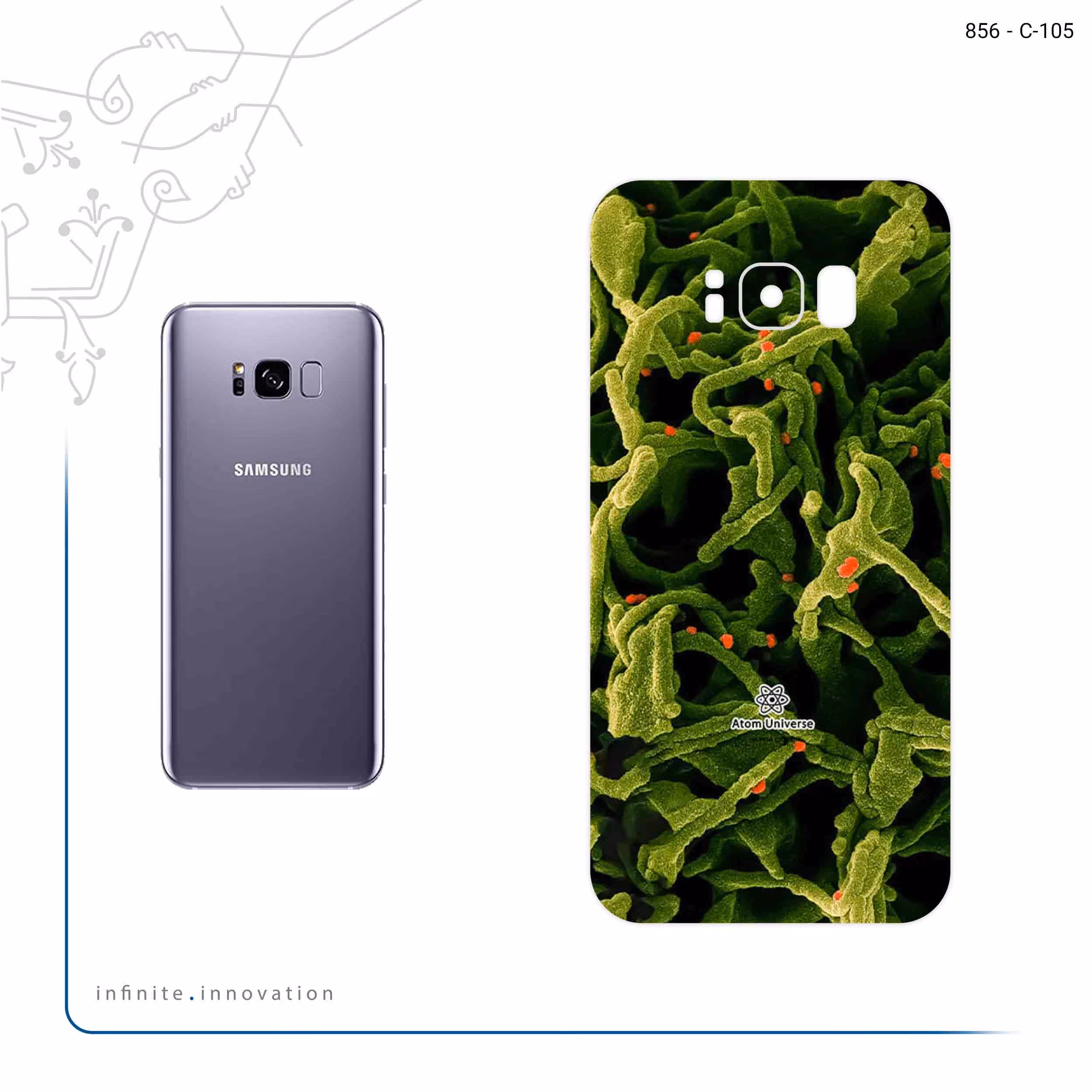 برچسب پوششی ماهوت مدل Atom Universe 2 مناسب برای گوشی موبایل سامسونگ Galaxy S8