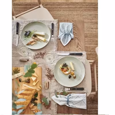 بشقاب غذاخوری ایکیا مدل FÄRGKLAR کد904.781.77 مجموعه 4 عددی