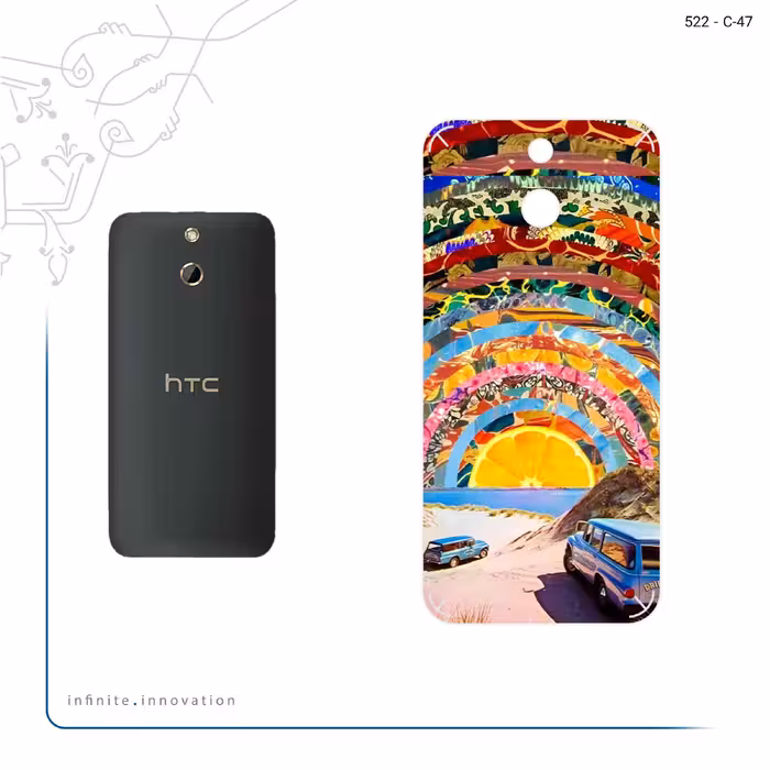 برچسب پوششی ماهوت مدل Collage of Orange Sky مناسب برای گوشی موبایل اچ تی سی One E8