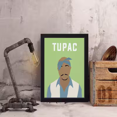 تابلو مدل مینیمال Tupac کد S1404-b
