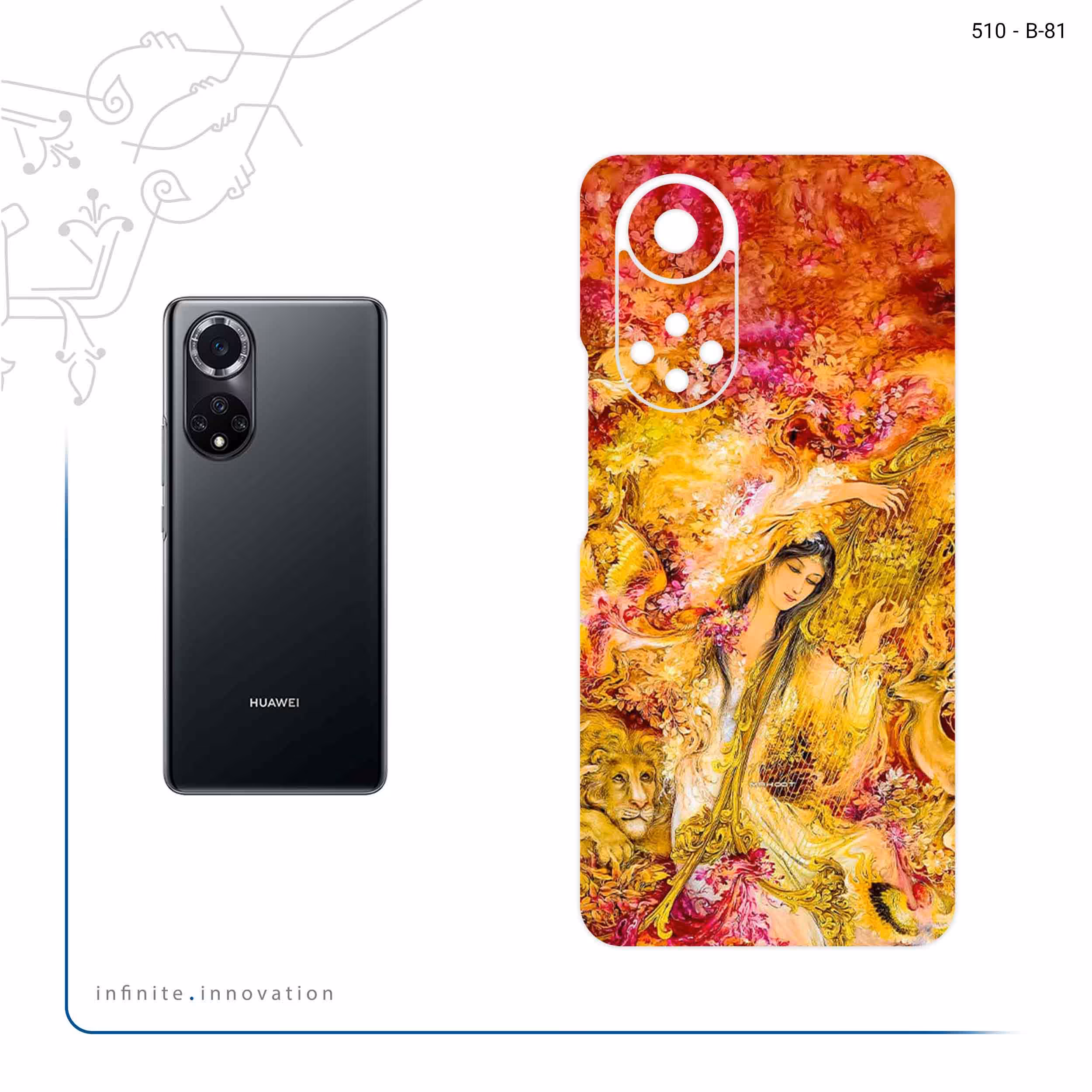 برچسب پوششی ماهوت مدل Persian miniature 1 مناسب برای گوشی موبایل هوآوی Nova 9