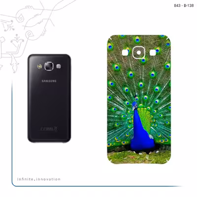 برچسب پوششی ماهوت مدل Peacock مناسب برای گوشی موبایل سامسونگ Galaxy E5