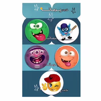 پیکسل پرمانه طرح ایموجی های با مزه کد pmg.5105 مجموعه 5 عددی 