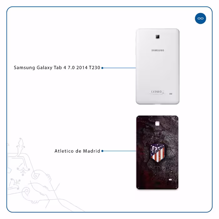 برچسب پوششی ماهوت مدل Atletico de Madrid مناسب برای تبلت سامسونگ Galaxy Tab 4 7.0 2014 T230