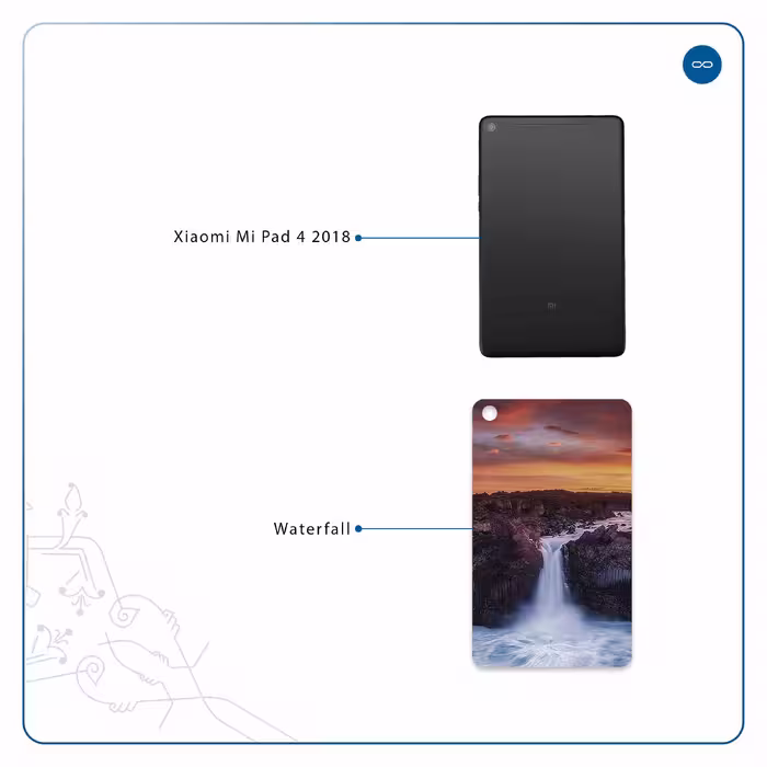 برچسب پوششی ماهوت مدل Waterfall مناسب برای تبلت شیائومی Mi Pad 4 2018