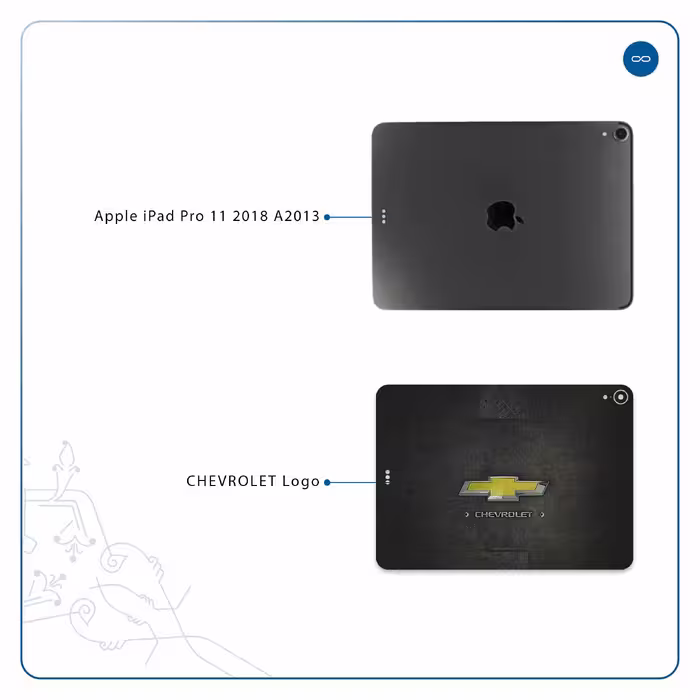 برچسب پوششی ماهوت مدل CHEVROLET-Logo مناسب برای تبلت اپل iPad Pro 11 2018 A2013