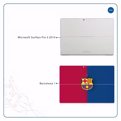 برچسب پوششی ماهوت مدل Barcelona مناسب برای تبلت مایکروسافت Surface Pro 3 2014