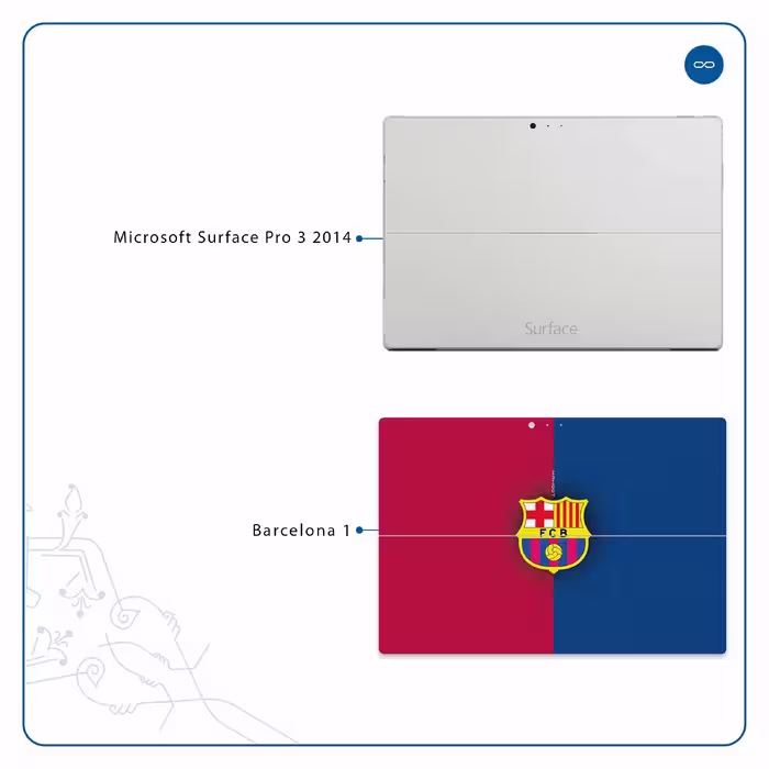 برچسب پوششی ماهوت مدل Barcelona مناسب برای تبلت مایکروسافت Surface Pro 3 2014