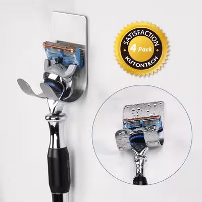 نگهدارنده خودتراش لوبیک  مدل استیل بسته 4 عددی