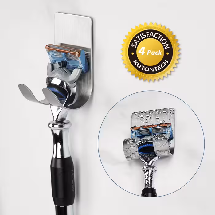 نگهدارنده خودتراش لوبیک  مدل استیل بسته 4 عددی