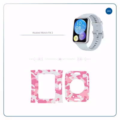 برچسب ماهوت طرح Army_Pink مناسب برای ساعت هوشمند هوآوی Watch Fit 2