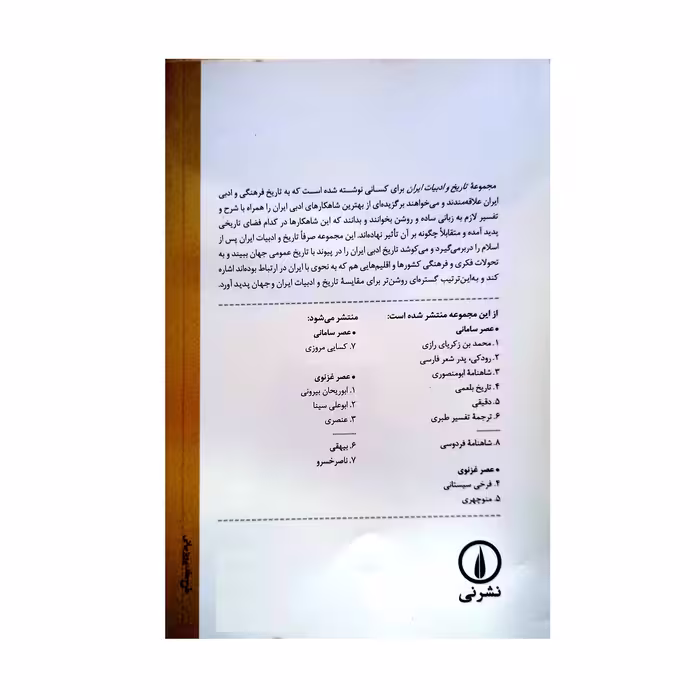 کتاب تاریخ و ادبیات ایران اثر محمد دهقانی نشر نشرنی