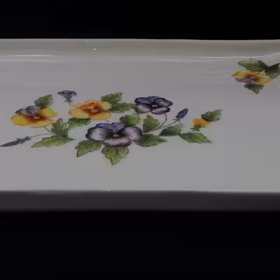 سینی سرامیکی هیوا طرح بنفشه کد 10912974