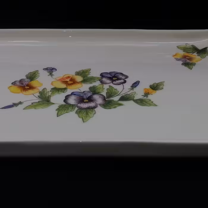 سینی سرامیکی هیوا طرح بنفشه کد 10912974