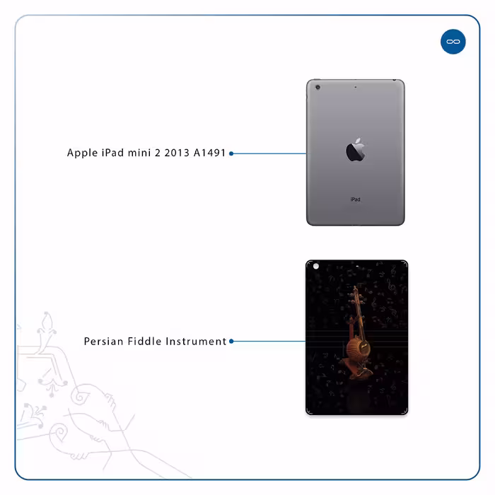 برچسب پوششی ماهوت مدل Persian Fiddle Instrument مناسب برای تبلت اپل iPad mini 2 2013 A1491