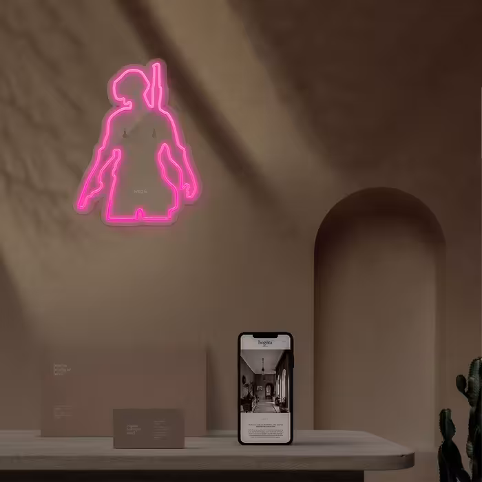 چراغ دیواری نئون دیزاین طرح Pubg-GL_PN