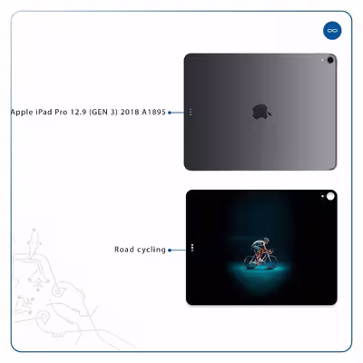 برچسب پوششی ماهوت مدل Road cycling مناسب برای تبلت اپل iPad Pro 12.9 (GEN 3) 2018 A1895
