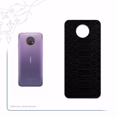 برچسب پوششی ماهوت مدل Black-Snake-Leather مناسب برای گوشی موبایل نوکیا G10