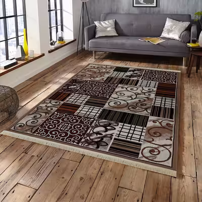 گلیم ماشینی جزیره طرح ساوین