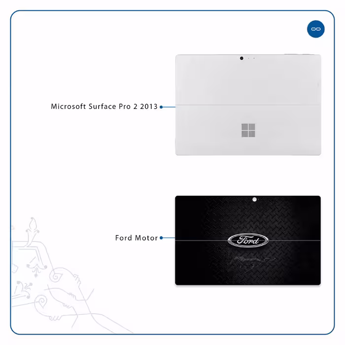 برچسب پوششی ماهوت مدل Ford Motor مناسب برای تبلت مایکروسافت Surface Pro 2 2013