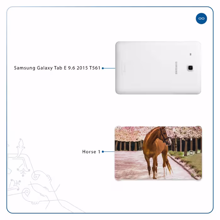 برچسب پوششی ماهوت مدل Horse-1 مناسب برای تبلت سامسونگ Galaxy Tab E 9.6 2015 T561