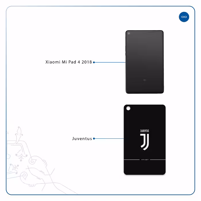 برچسب پوششی ماهوت مدل Juventus مناسب برای تبلت شیائومی Mi Pad 4 2018
