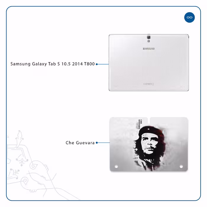برچسب پوششی ماهوت مدل Che-Guevara مناسب برای تبلت سامسونگ Galaxy Tab S 10.5 2014 T800