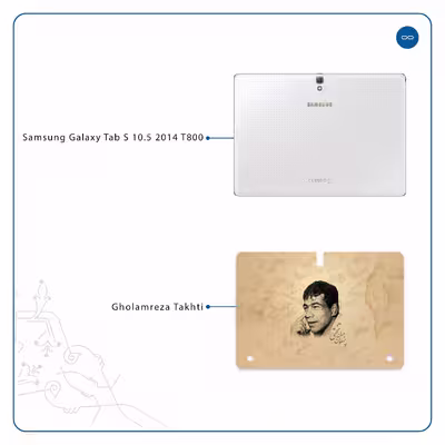 برچسب پوششی ماهوت مدل Gholamreza Takhti مناسب برای تبلت سامسونگ Galaxy Tab S 10.5 2014 T800