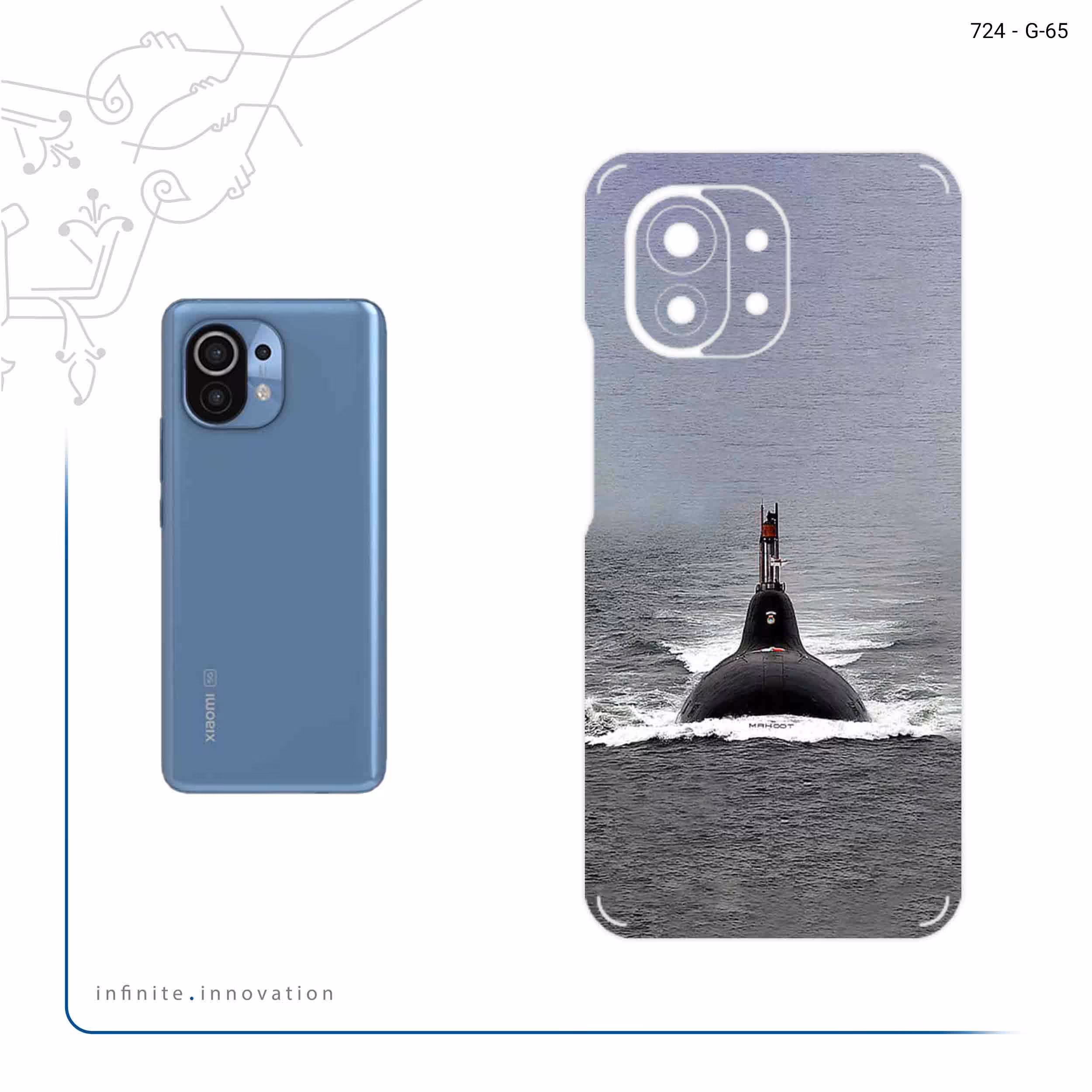 برچسب پوششی ماهوت مدل Submarine مناسب برای گوشی موبایل شیائومی Mi 11 5G