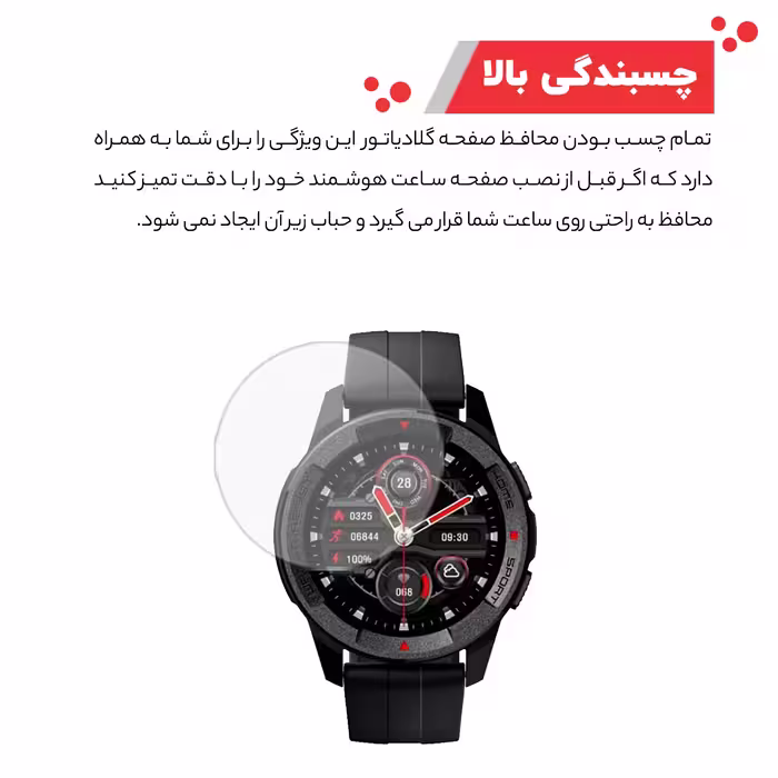 محافظ صفحه نمایش گلادیاتور مدل GWP1000 مناسب برای ساعت هوشمند شیائومی Mibro X1