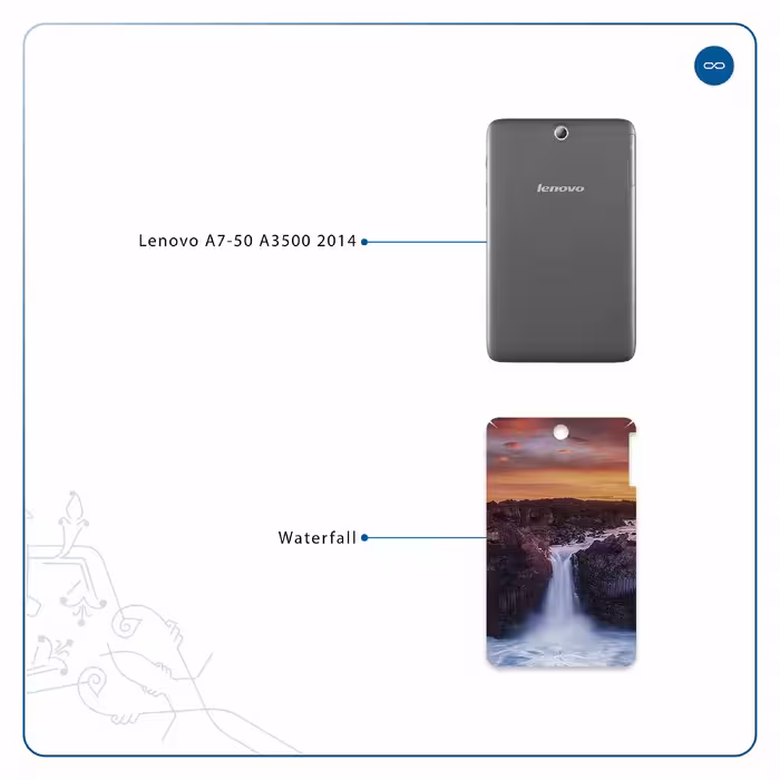 برچسب پوششی ماهوت مدل Waterfall مناسب برای تبلت لنوو A7-50 A3500 2014