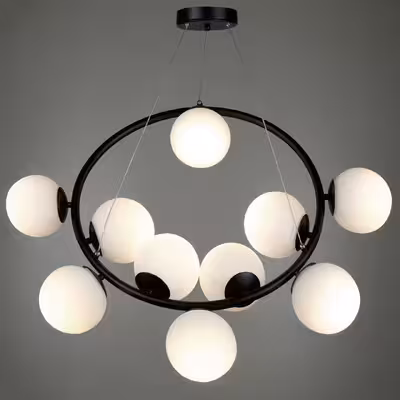  لوستر ده شعله چشمه نور کد A1249/10-WT