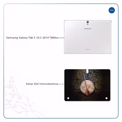 برچسب پوششی ماهوت مدل Setar-Daf-Instruments مناسب برای تبلت سامسونگ Galaxy Tab S 10.5 2014 T800