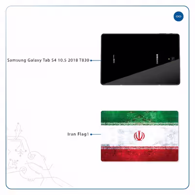 برچسب پوششی ماهوت مدل Iran-Flag-1 مناسب برای تبلت سامسونگ Galaxy Tab S4 10.5 2018 T830