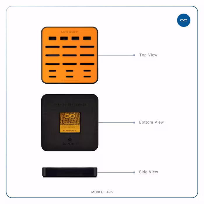 نظم دهنده فضای ذخیره سازی ماهوت مدل Matte-Orange-496 مناسب برای فلش و مموری کارت