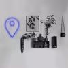 چراغ دیواری نئون دیزاین طرح Location_BL