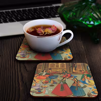 زیر لیوانی لوکسینو مدل سنتی ایرانی مجموعه 6 عددی