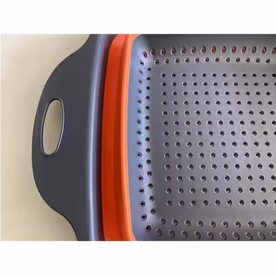 آبکش مدل سیلیکونی تاشو چهارگوش