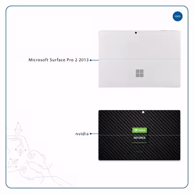 برچسب پوششی ماهوت مدل Nvidia Brand مناسب برای تبلت مایکروسافت Surface Pro 2 2013