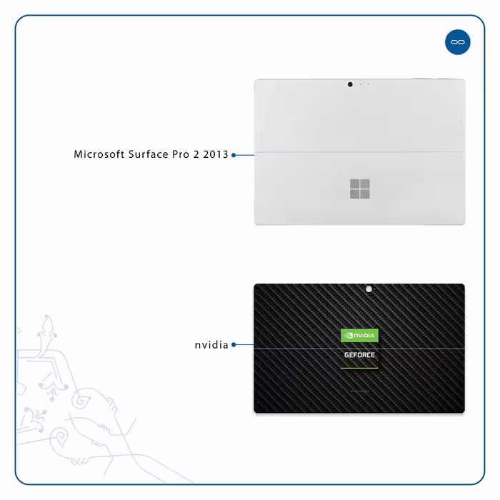 برچسب پوششی ماهوت مدل Nvidia Brand مناسب برای تبلت مایکروسافت Surface Pro 2 2013