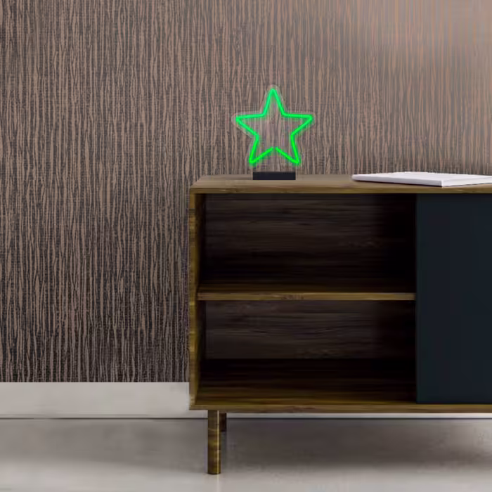 چراغ رومیزی ریموت دار مدل STARS-GL_GR-GLASS