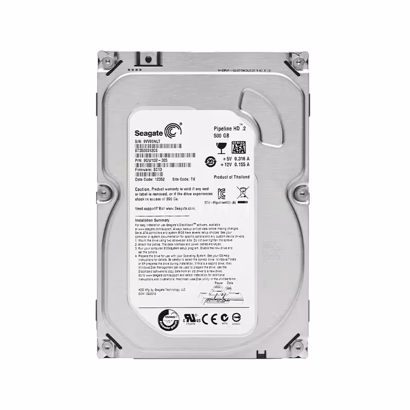 هارددیسک اینترنال سیگیت مدل Pipeline HD2 8T3500312CS ظرفیت 500 گیگ