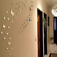 آینه دکوراتیو پروانه 25 عددی تماما پشت چسب دار