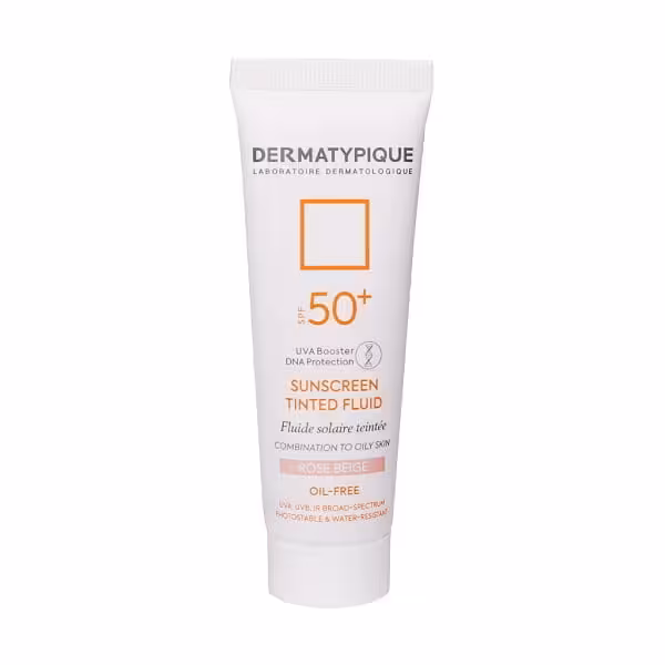 ضد آفتاب رنگی درماتیپیک SPF50 مناسب پوست چرب رز بژ حجم 50 میلی لیتر