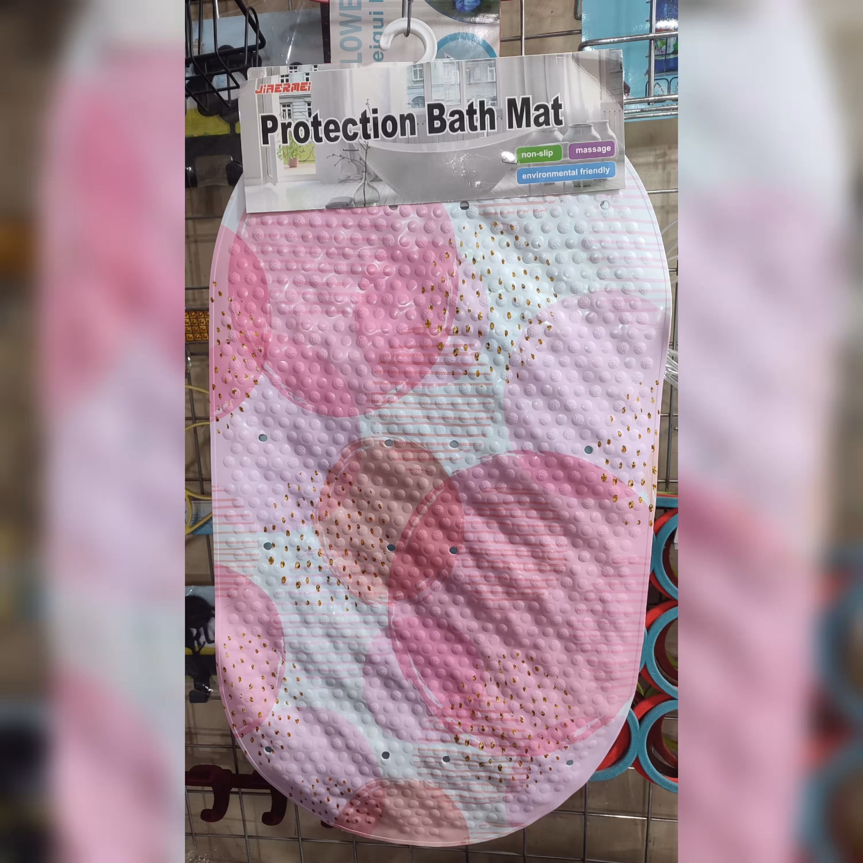 زیردوشی بیضی دایره ای رنگ صورتی